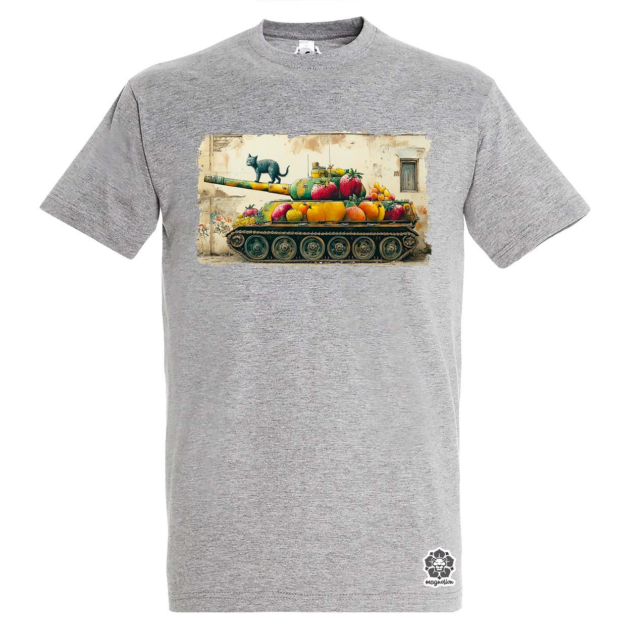 Tank és macska graffiti egyedi póló 