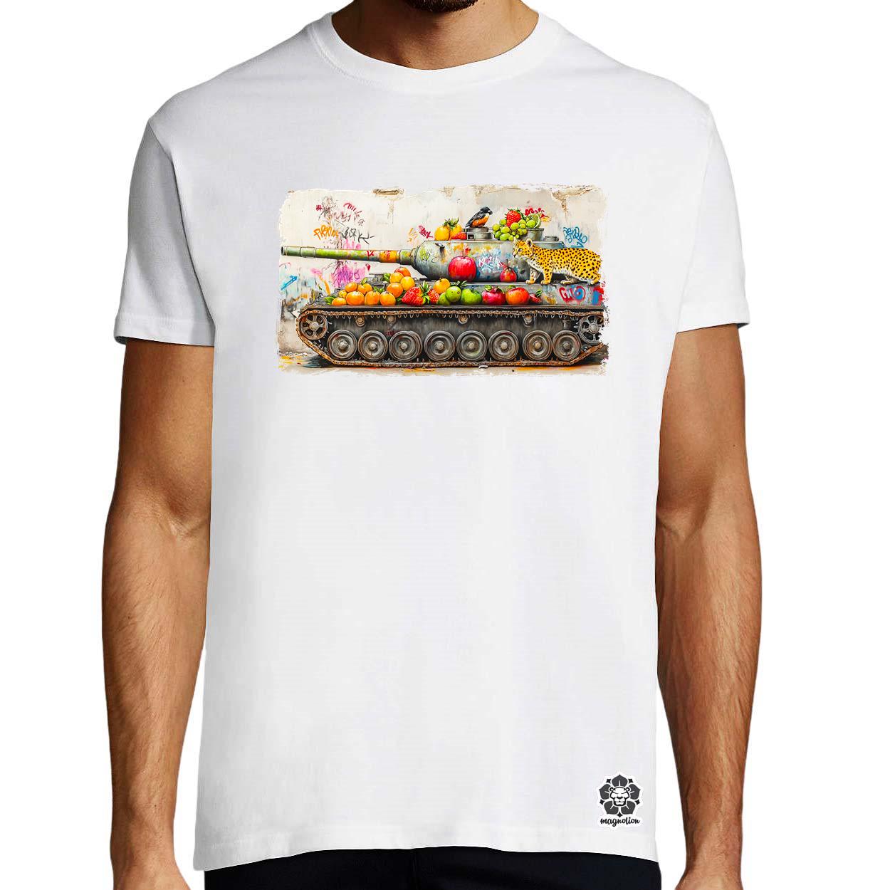 Tank és párduc graffiti v1 egyedi póló 