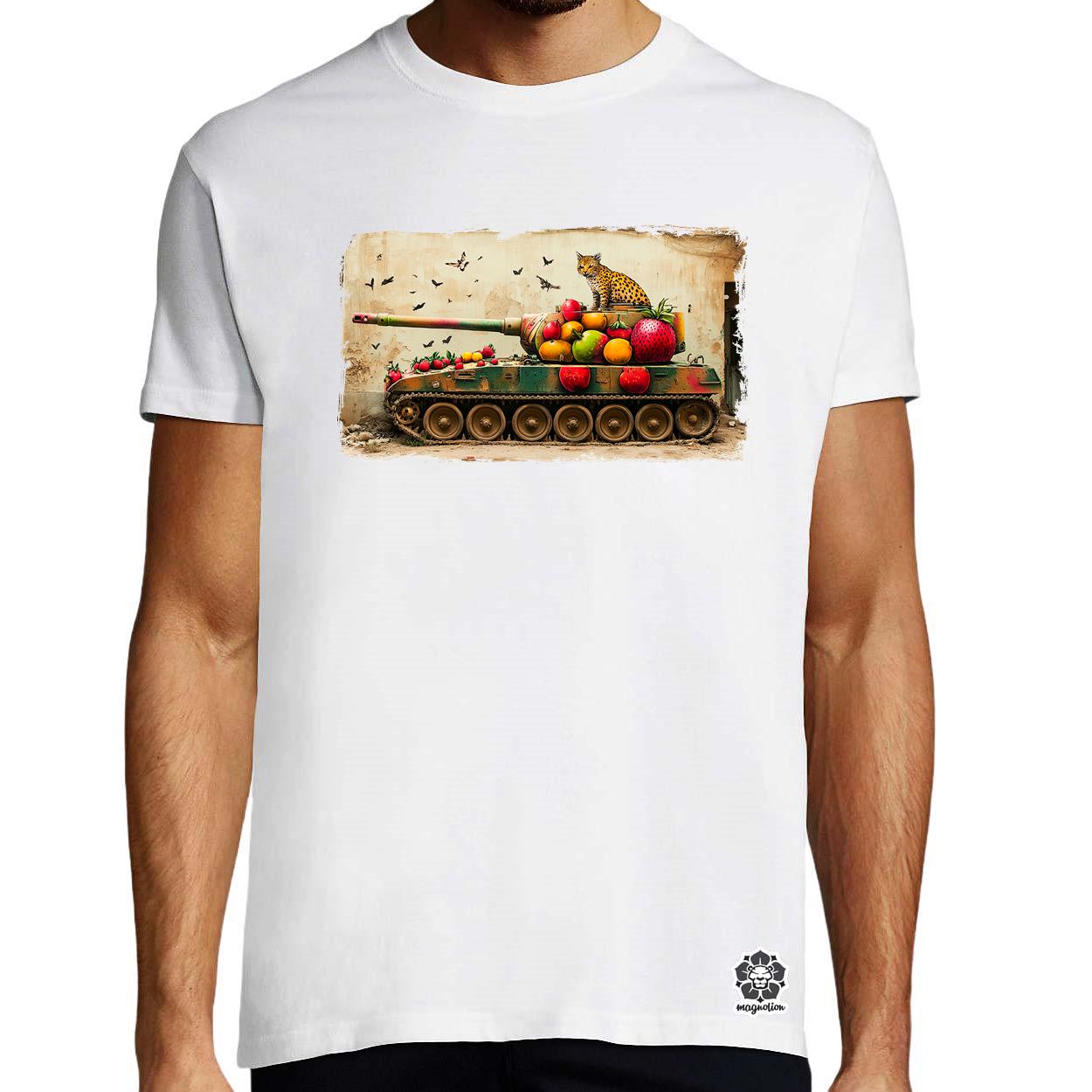 Tank és párduc graffiti v2 egyedi póló 