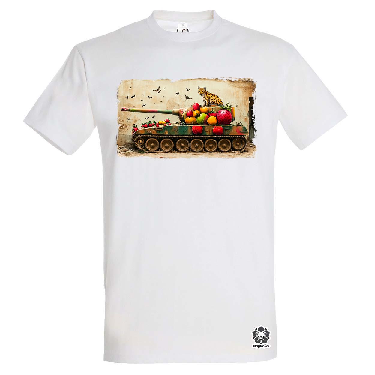 Tank és párduc graffiti v2 egyedi póló 