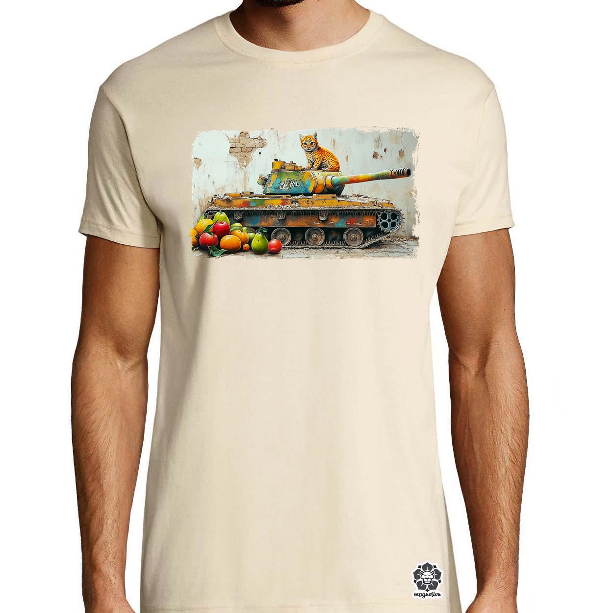 Tank és párduc graffiti v3 egyedi póló 