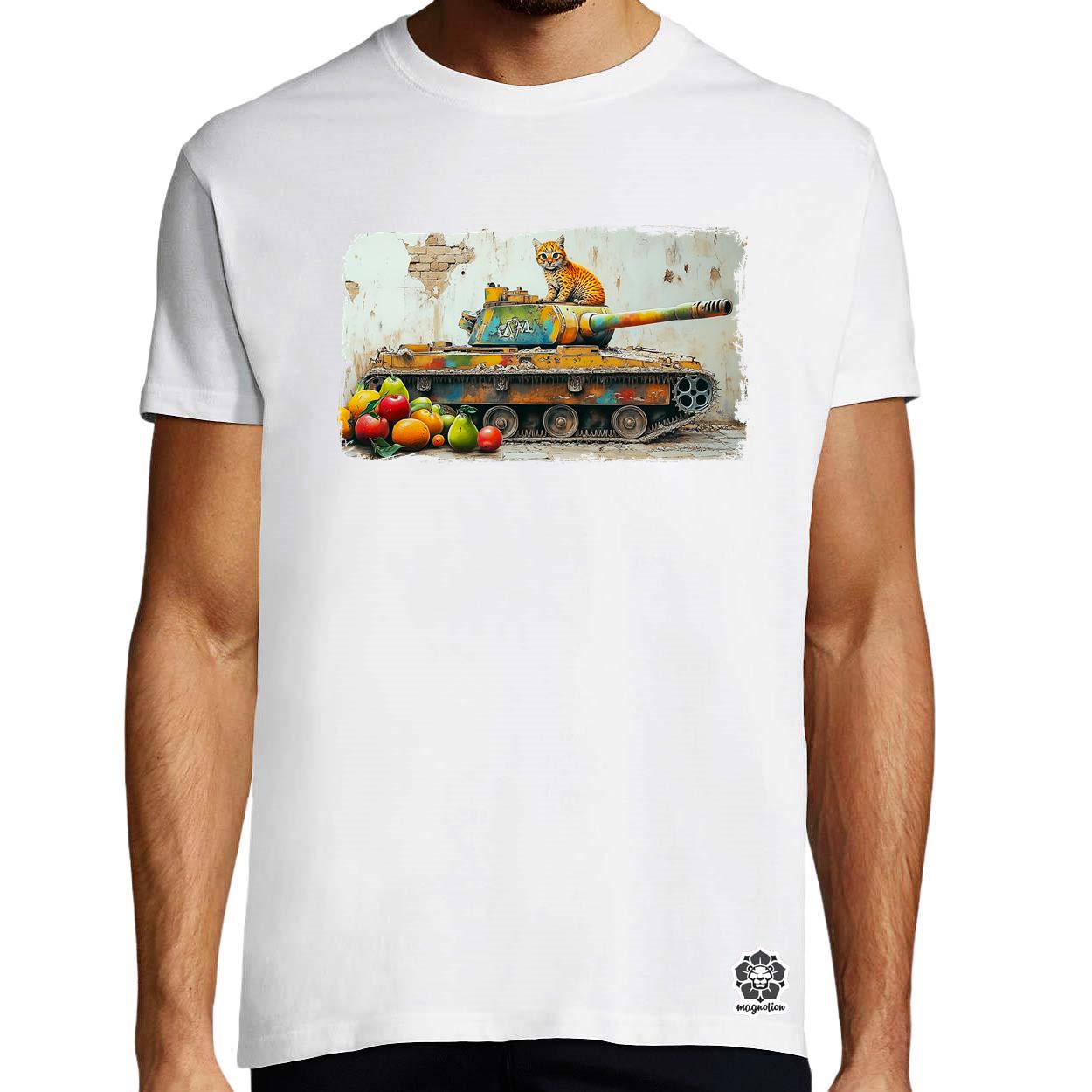 Tank és párduc graffiti v3 egyedi póló 