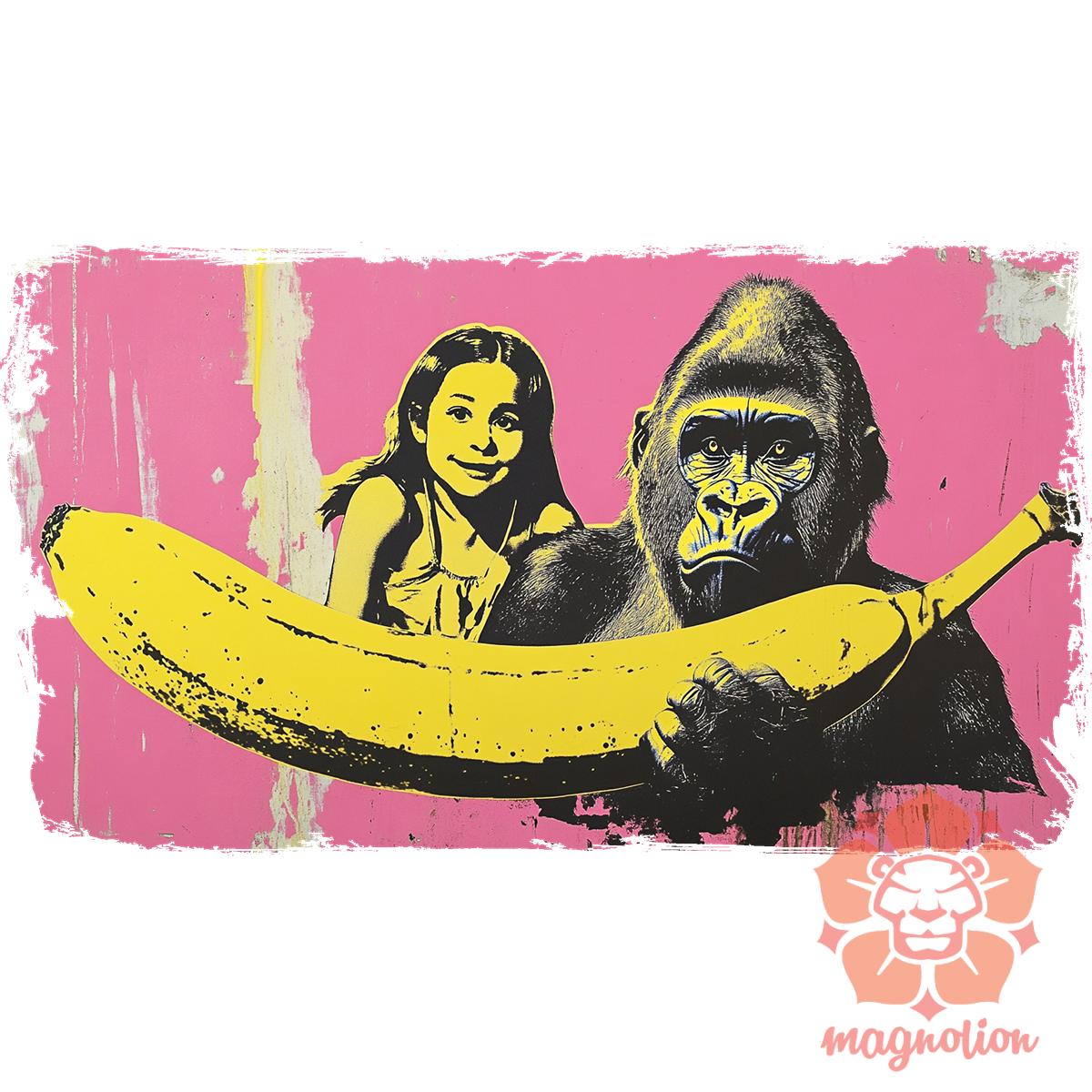 Gorilla és banán v1 egyedi  pulóver 