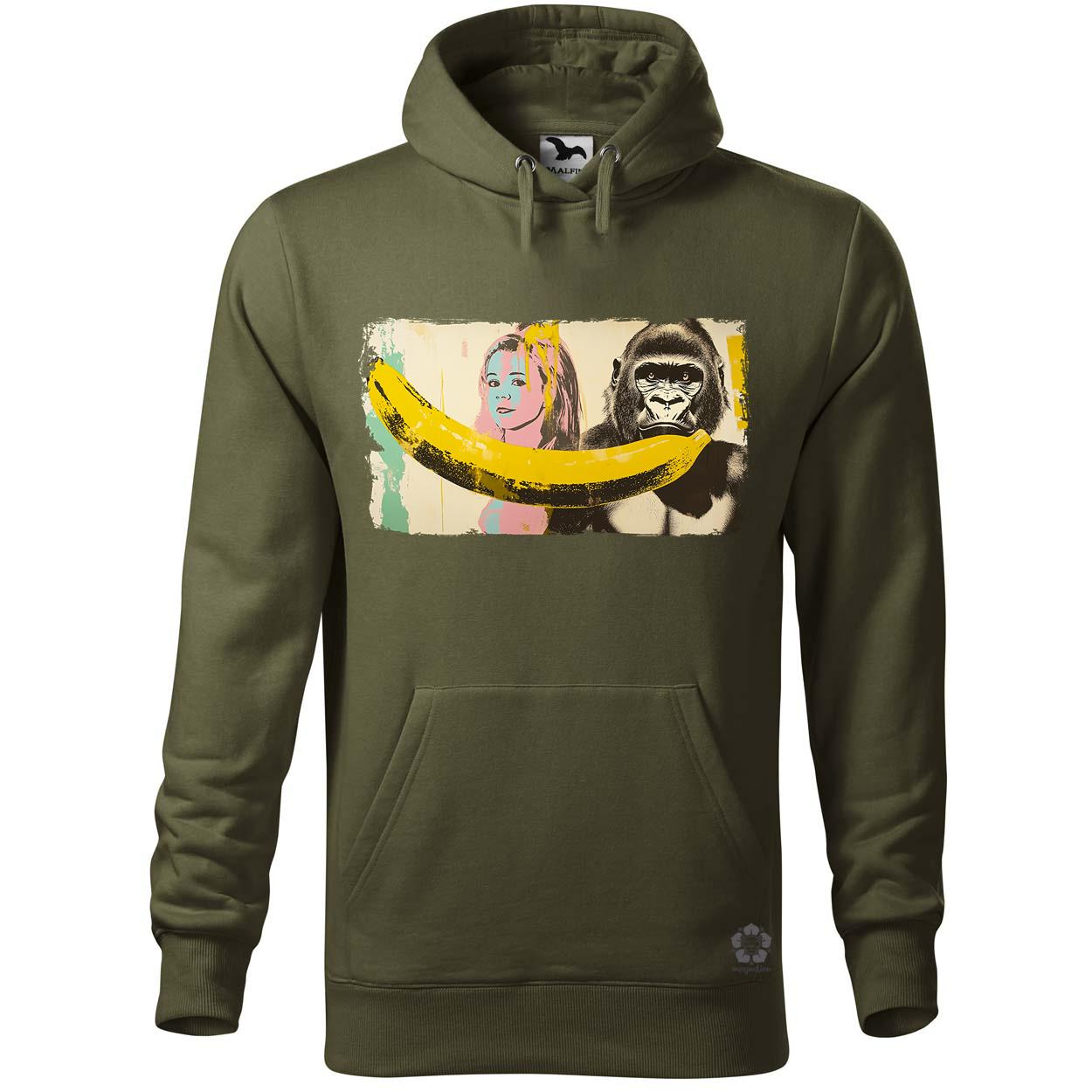 Gorilla és banán v3 egyedi  pulóver 