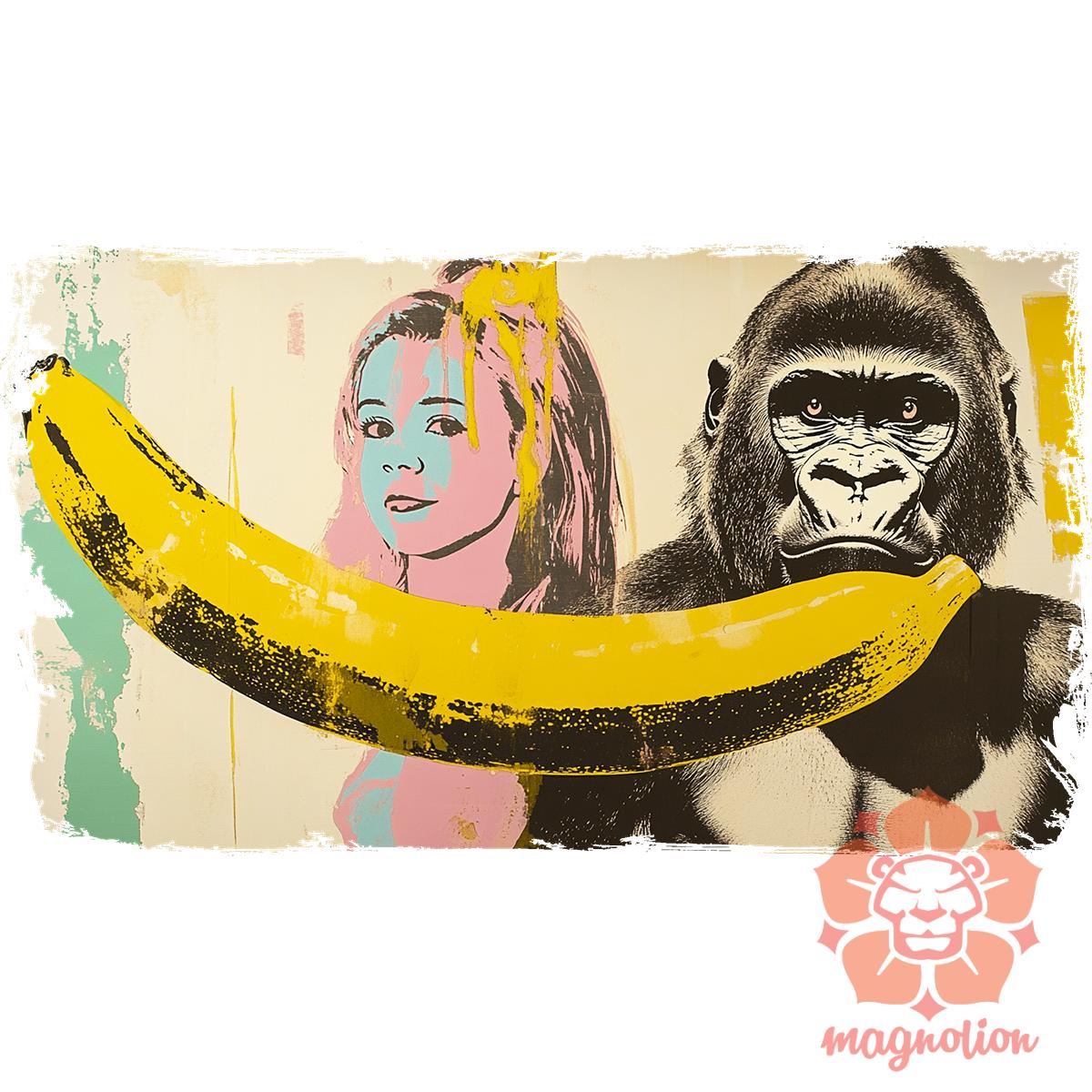 Gorilla és banán v3 egyedi  pulóver 