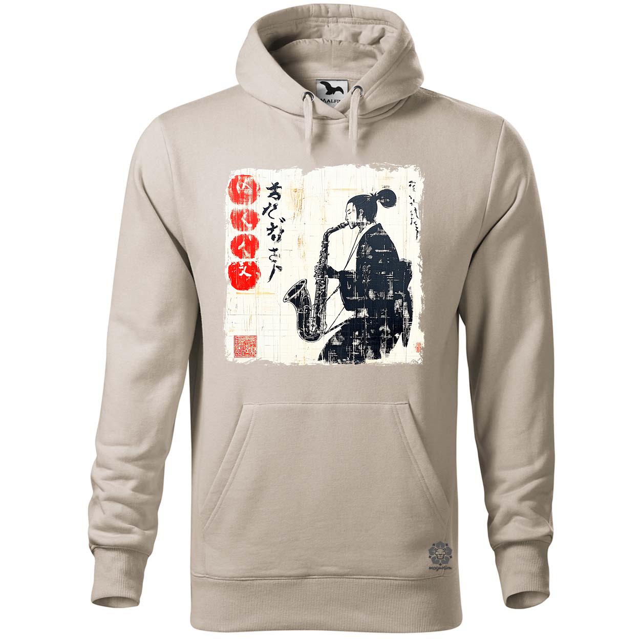 Szamuráj szaxofonnal v1 egyedi  pulóver 
