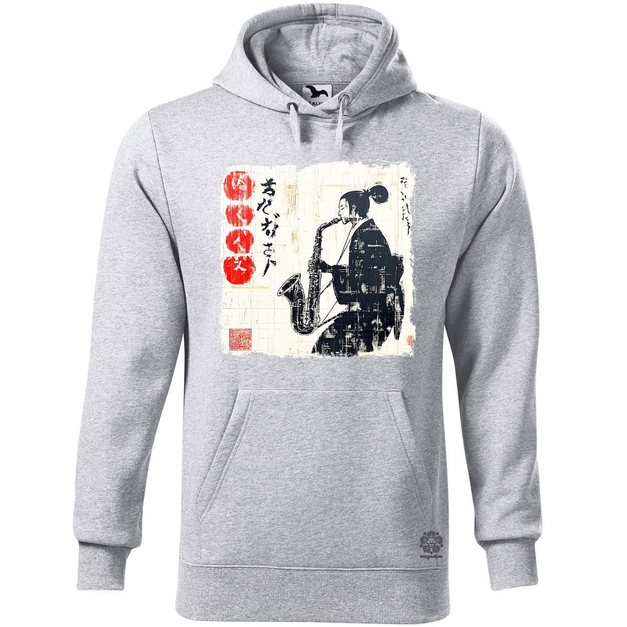 Szamuráj szaxofonnal v1 egyedi  pulóver 