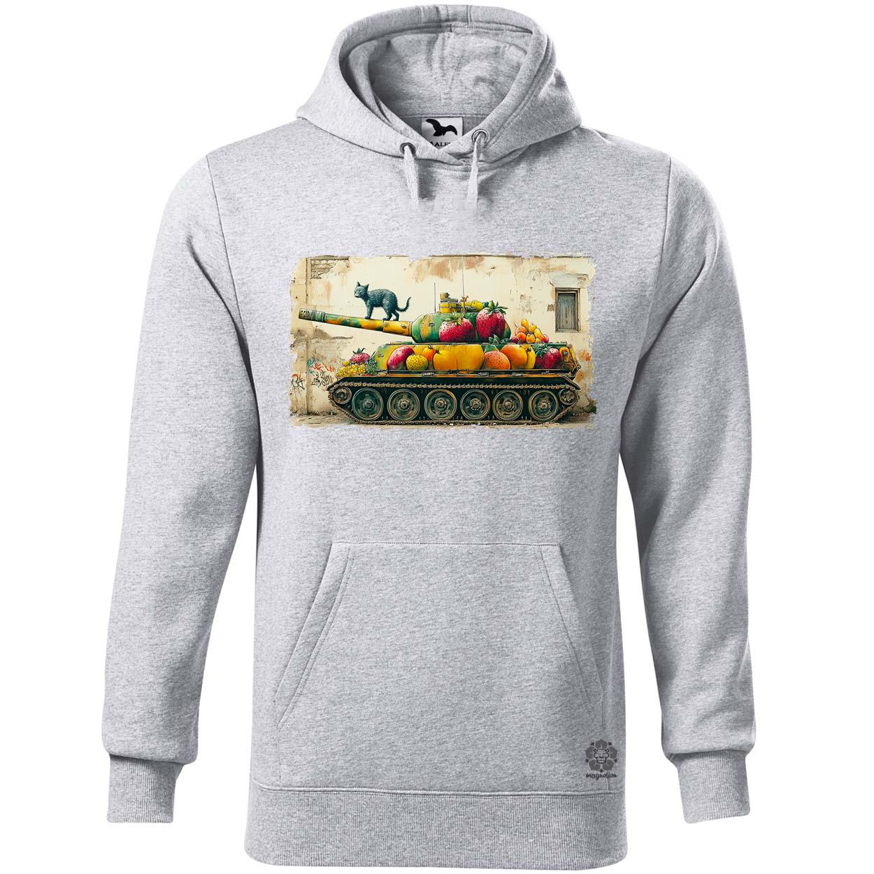 Tank és macska graffiti egyedi  pulóver 