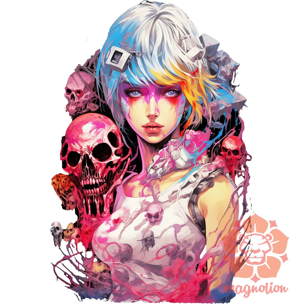 Anime cyberpunk fantázia v12 egyedi  pulóver 