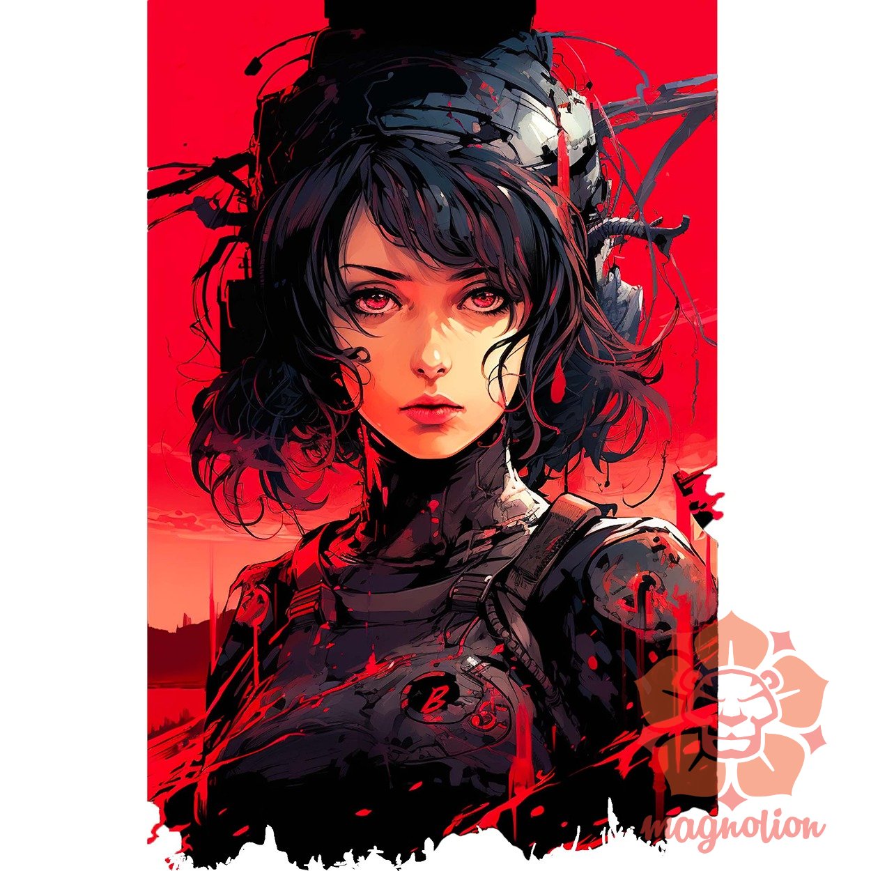 Anime cyberpunk fantázia v6 egyedi  pulóver 
