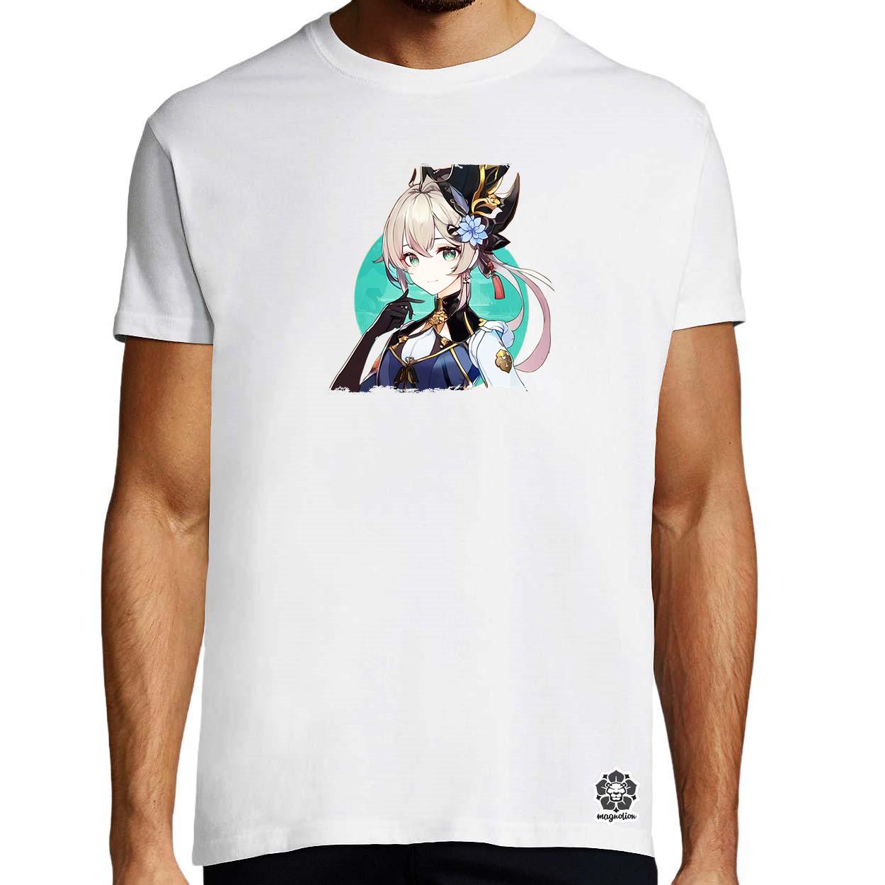 Anime lány portré v4 egyedi póló 