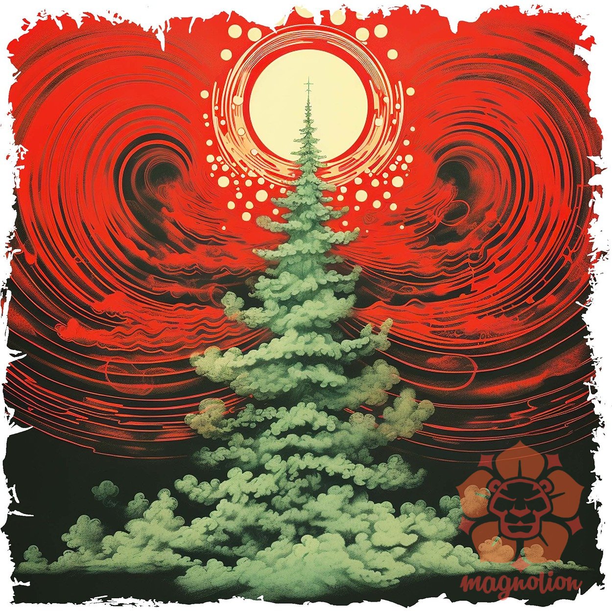 XMAS absztrakt karifa v2 egyedi póló 