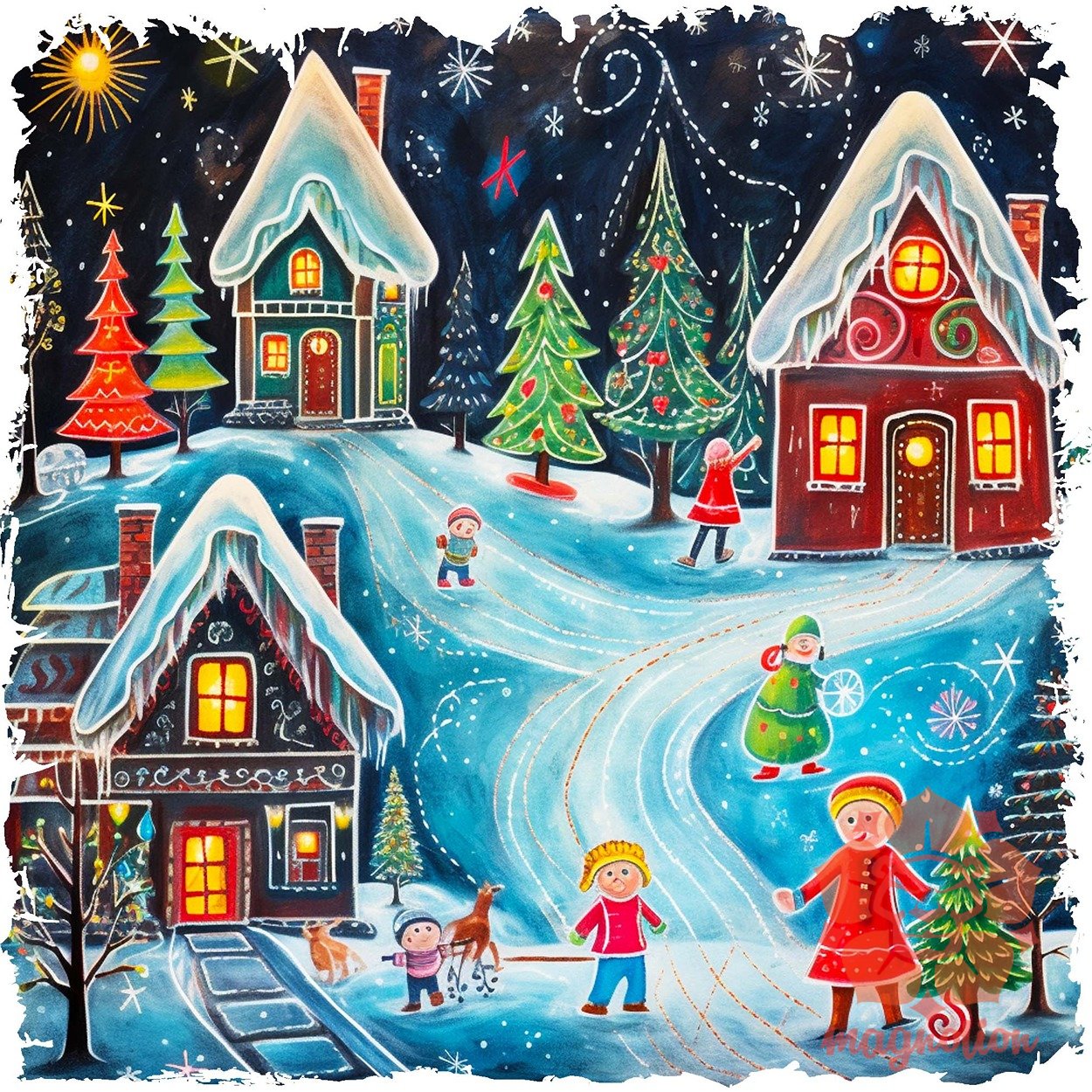 XMAS gyerekrajz v2 egyedi póló 