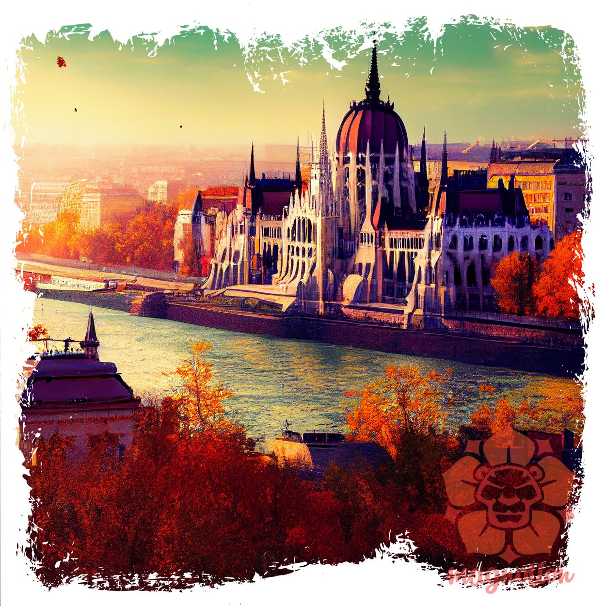 Őszi Budapest egyedi póló 