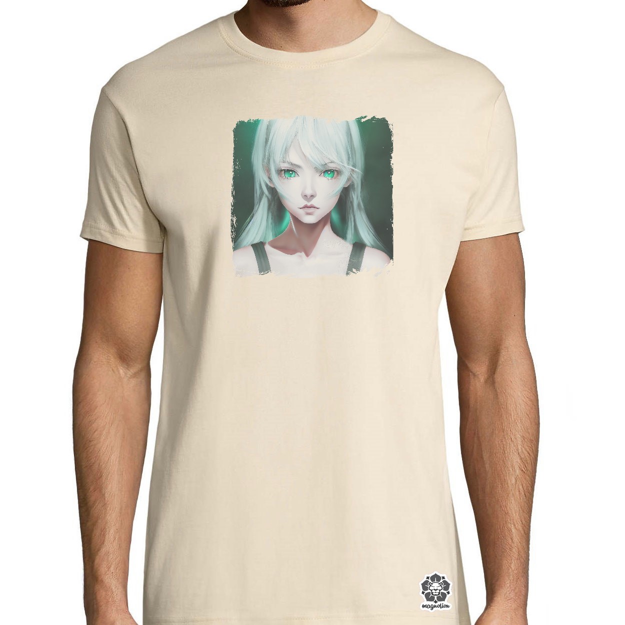 Zöld szemű anime lány élete egyedi póló 