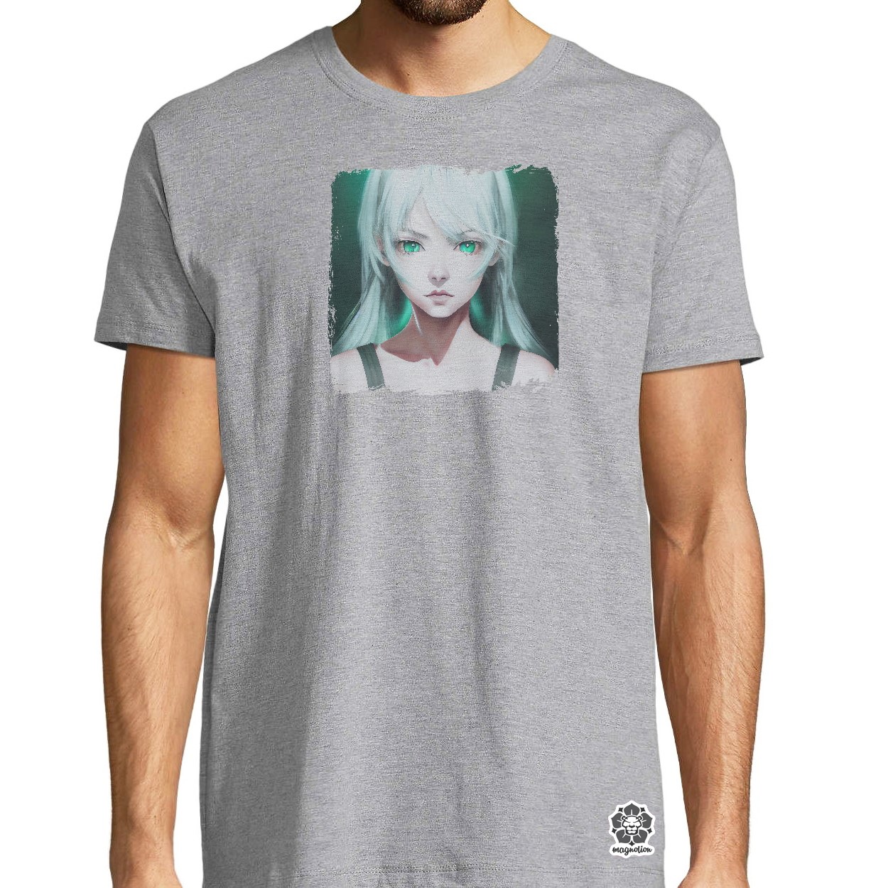 Zöld szemű anime lány élete egyedi póló 