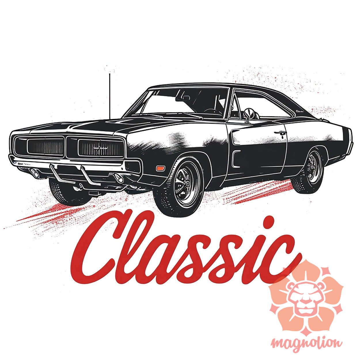 Klasszikus 1969 Dodge Charger v3 egyedi póló 