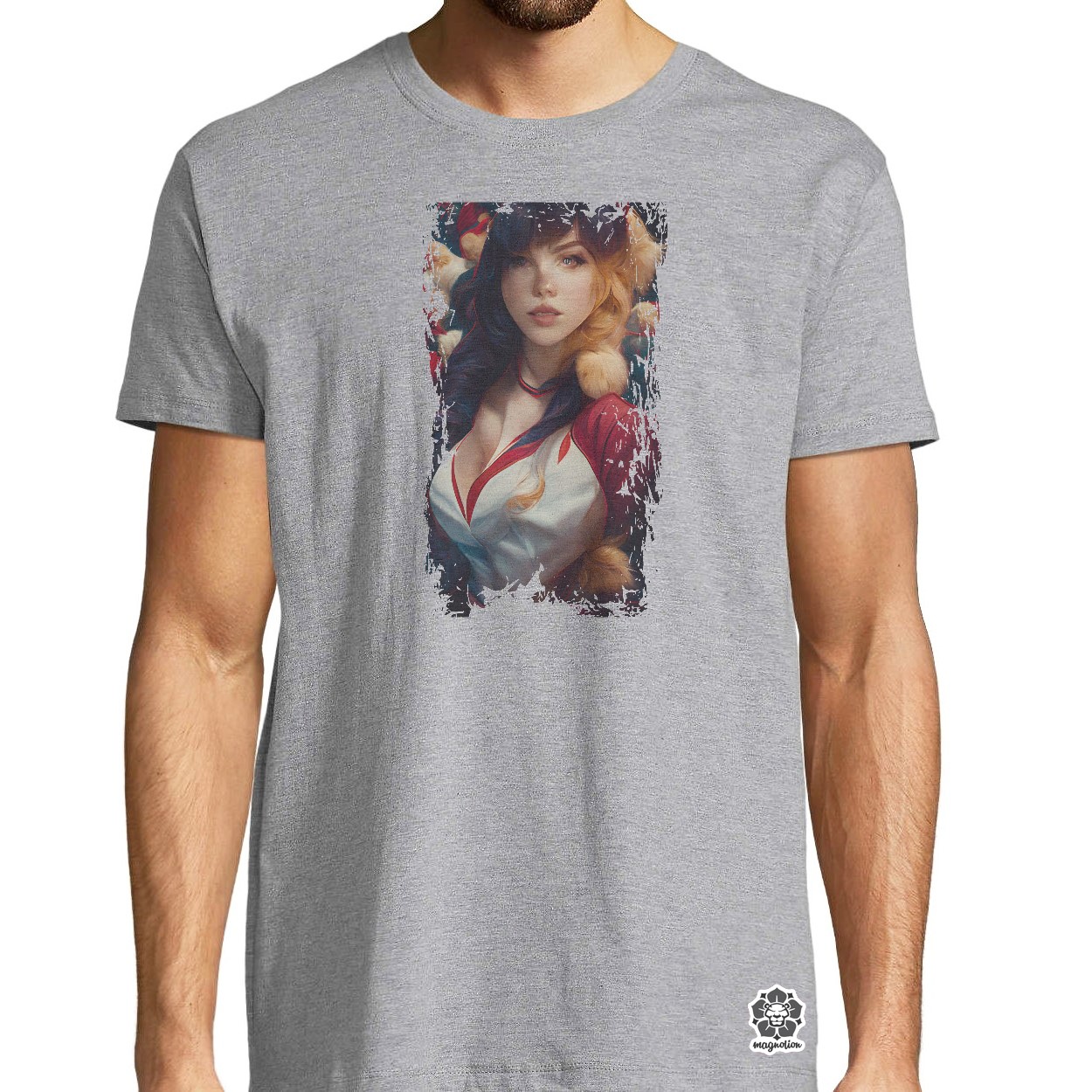 Lol ahri és Scarlett Johansson fanart egyedi póló 