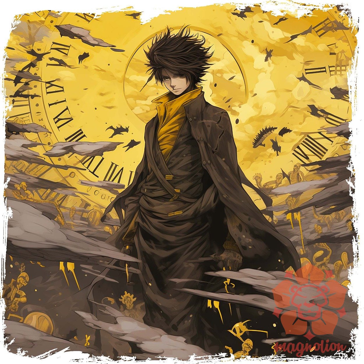 Anime idő fantázia v4 egyedi póló 