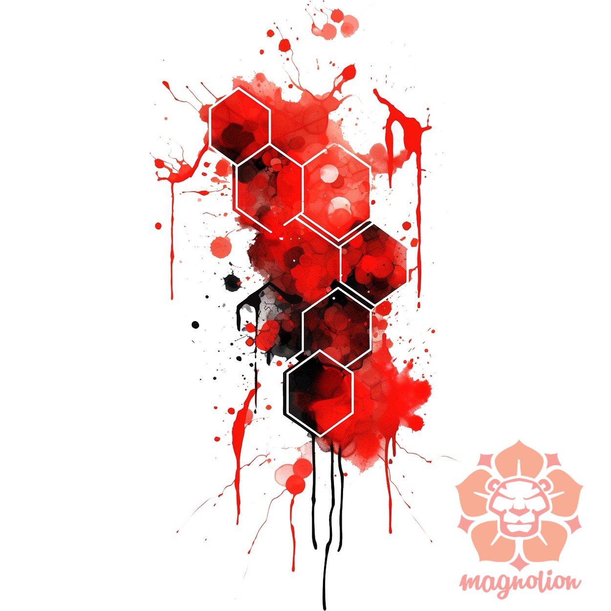 Hexagon tetoválás v1 egyedi póló 
