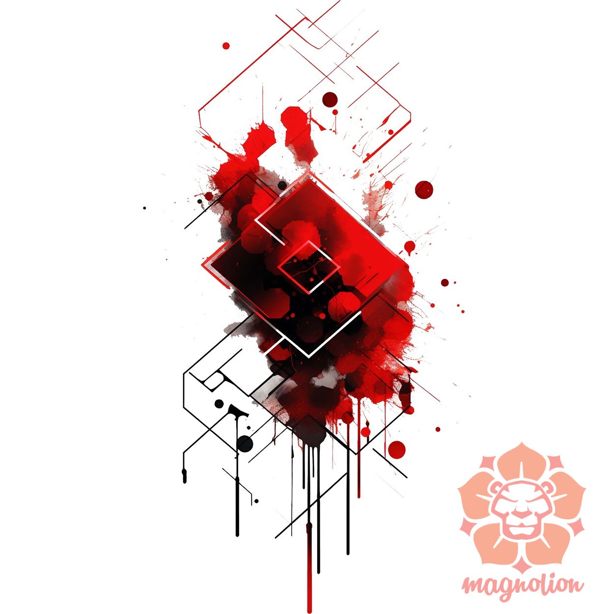 Hexagon tetoválás v7 egyedi póló 