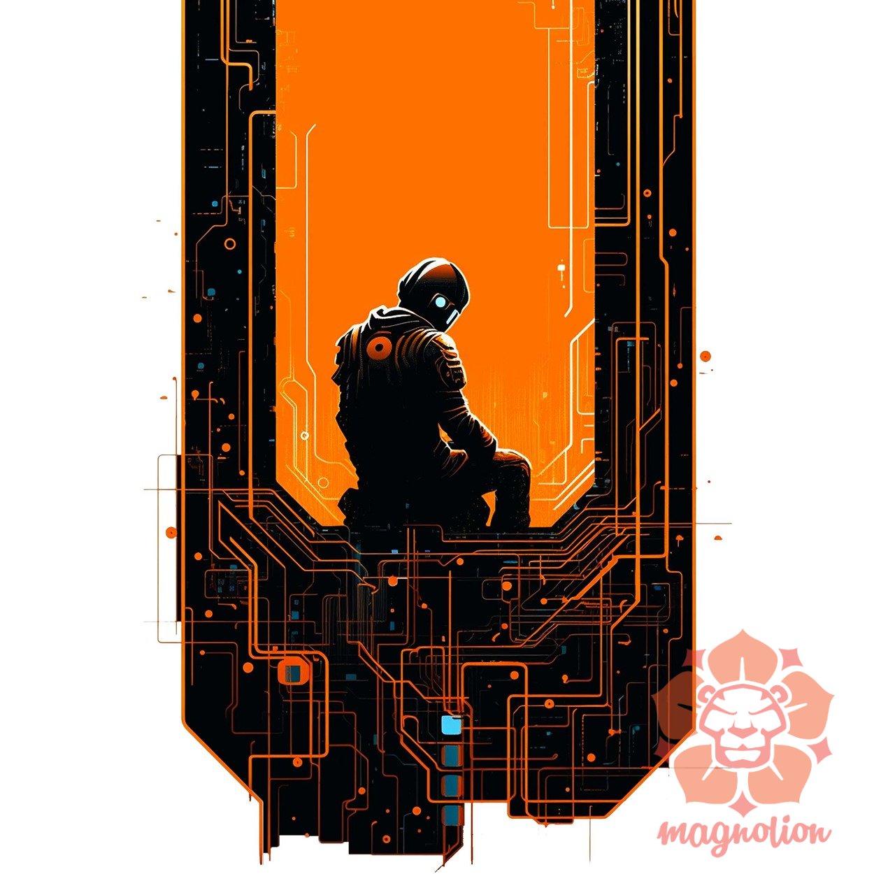 Mono vektor cyberpunk v3 egyedi póló 