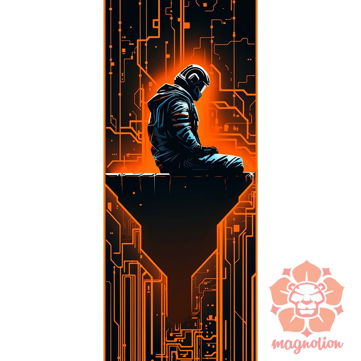 Mono vektor cyberpunk v8 egyedi póló 