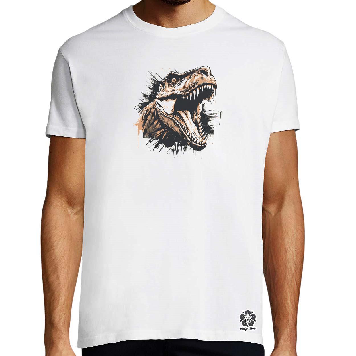 Monochrome T-rex v3 egyedi póló 