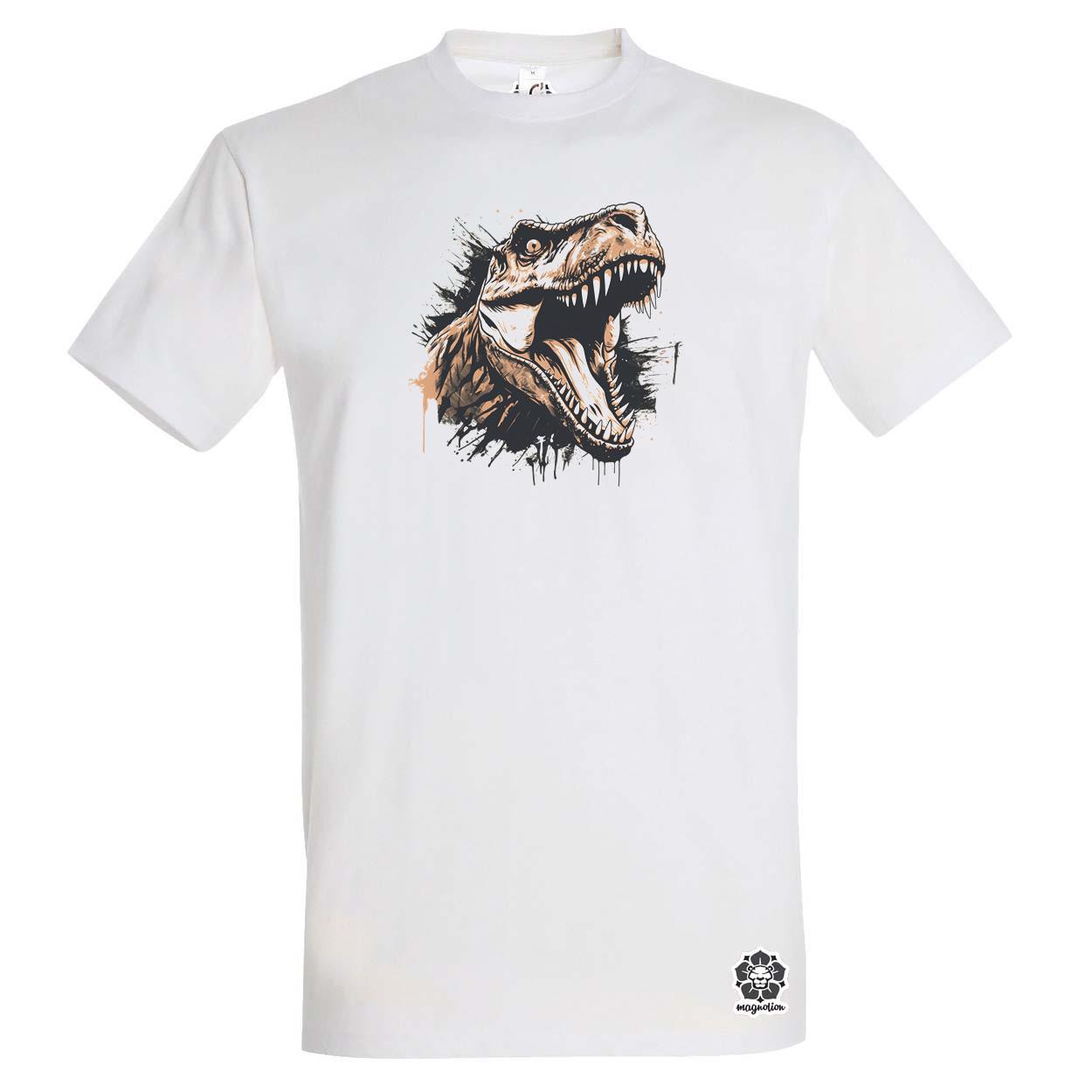 Monochrome T-rex v3 egyedi póló 