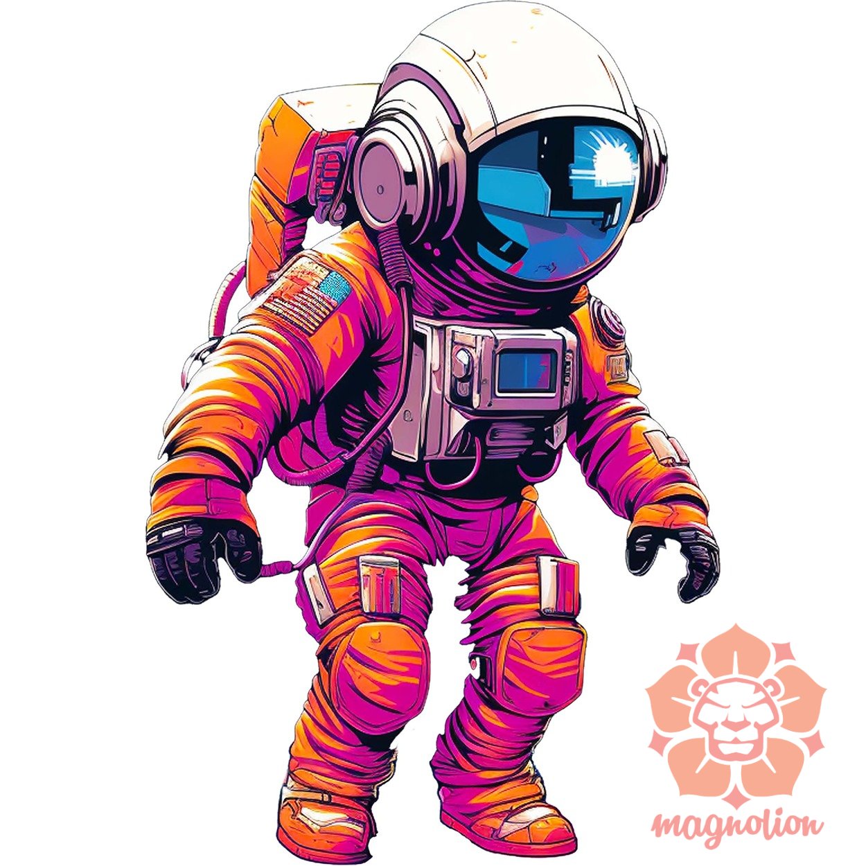 Pixelart asztronauta v1 egyedi póló 