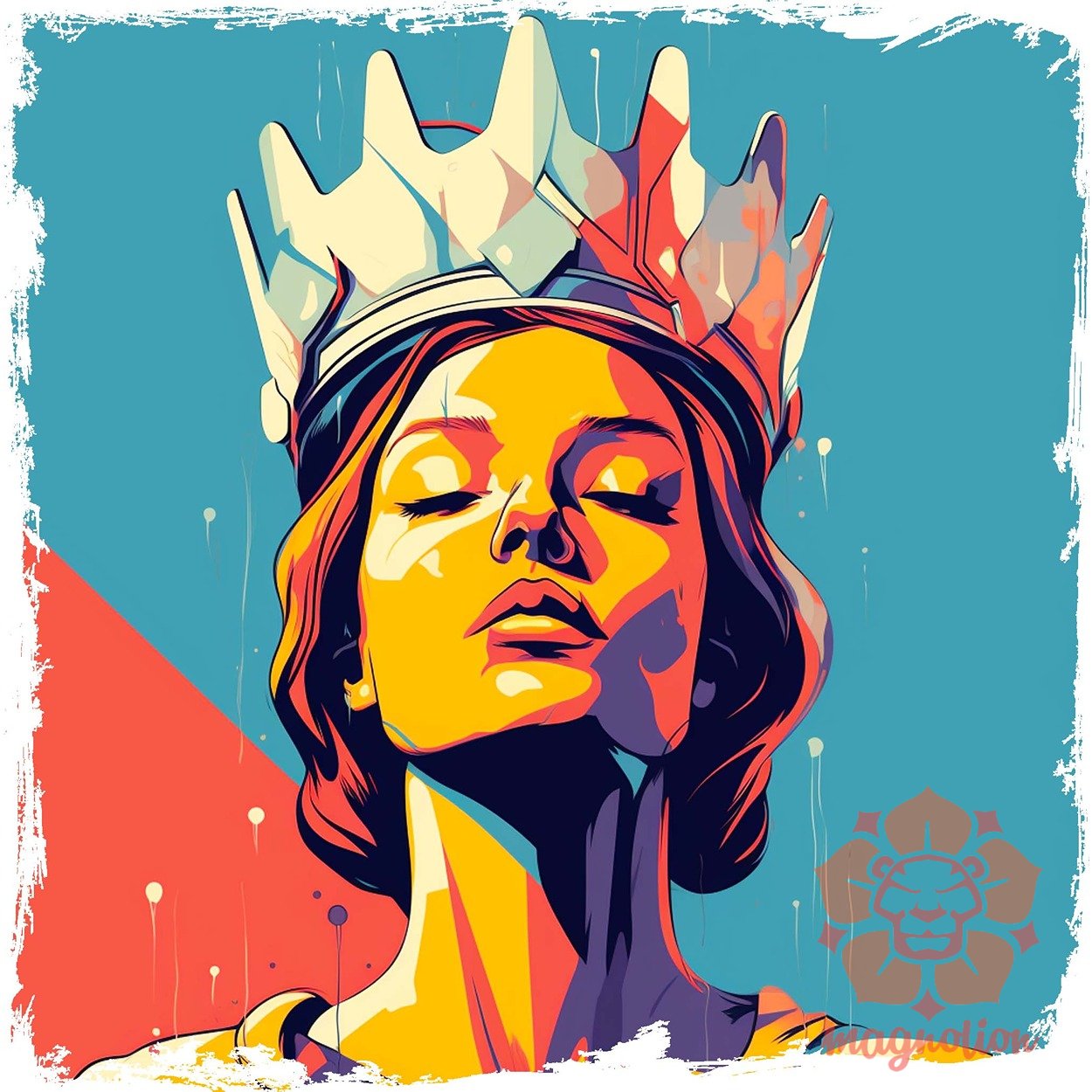 Pop art királynő v1 egyedi póló 