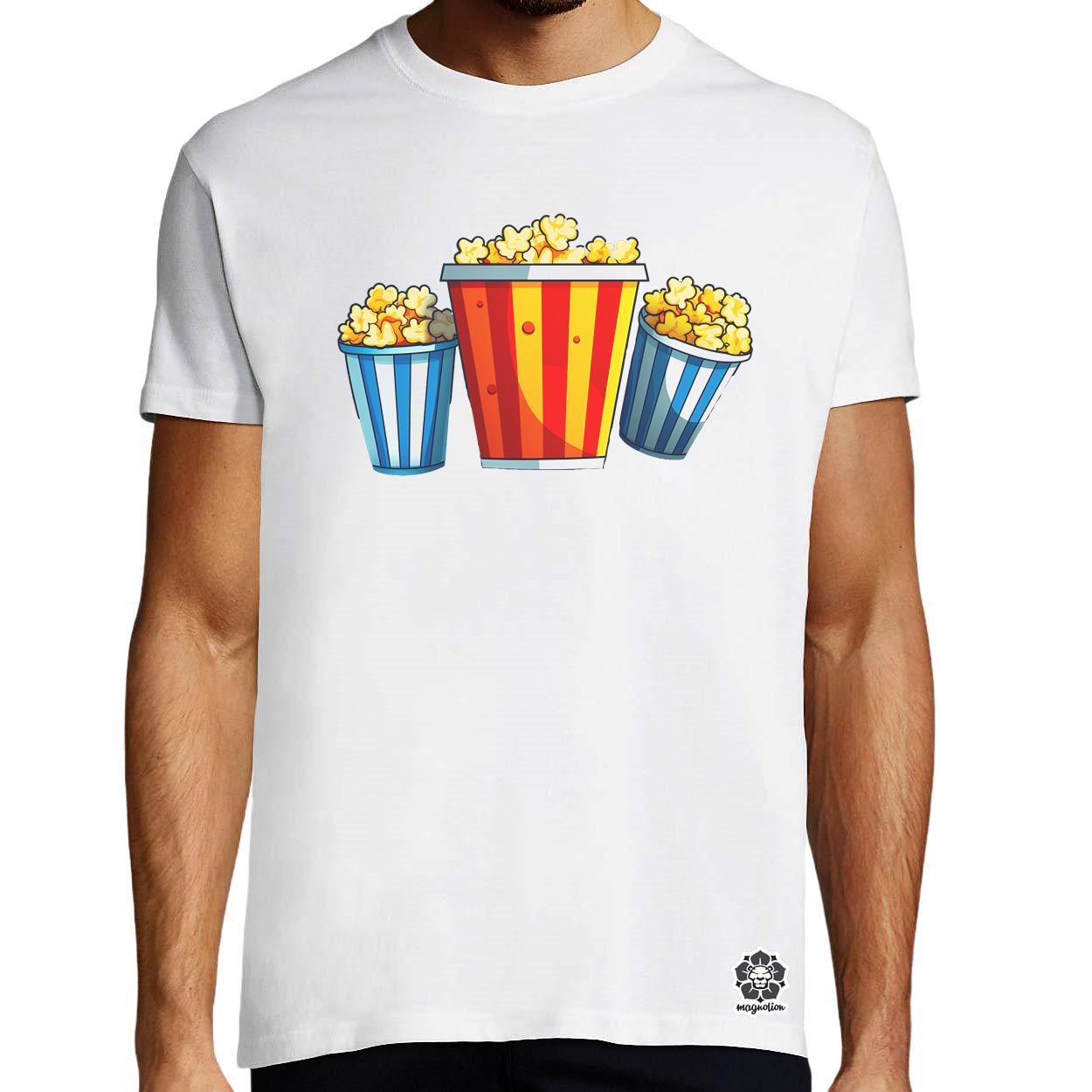 Pop art popcorn egyedi póló 