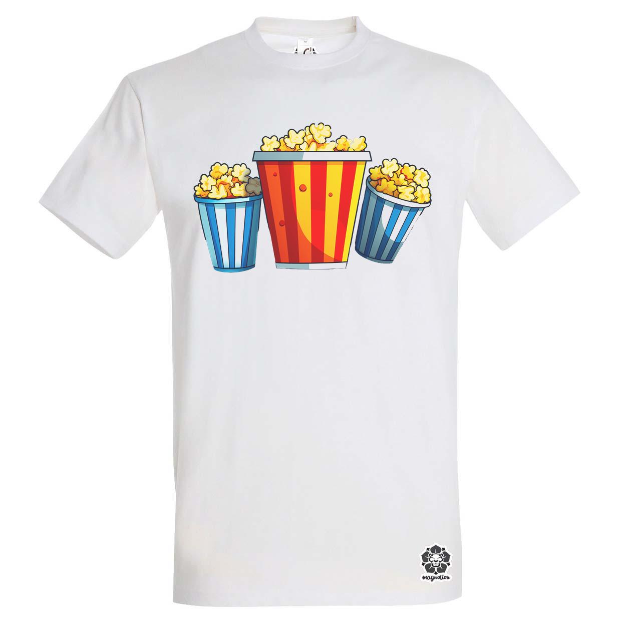 Pop art popcorn egyedi póló 