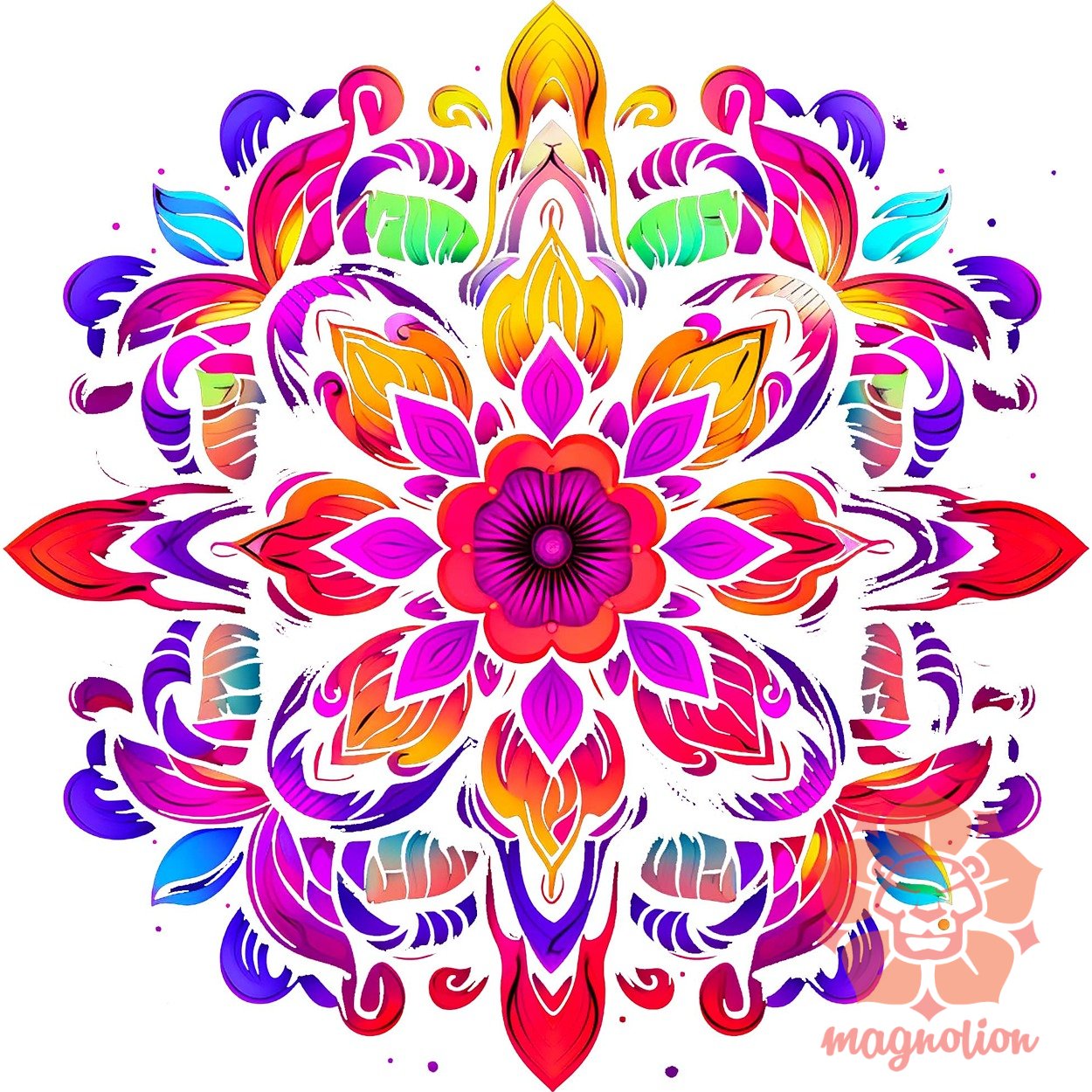 Részletes Mandala v2 egyedi póló 