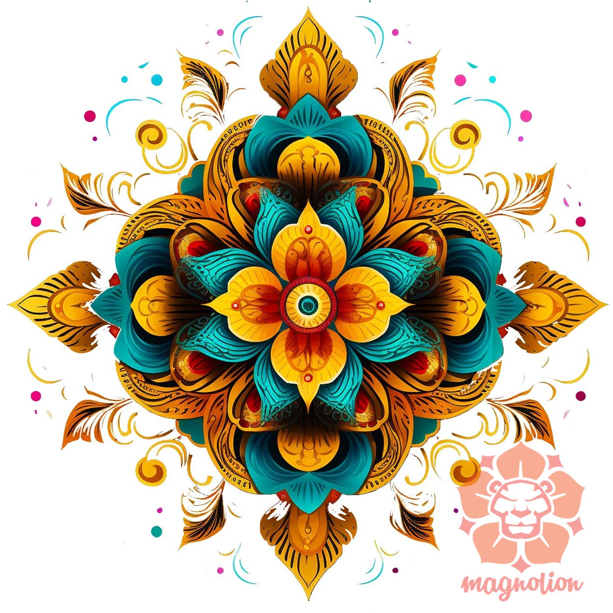 Részletes Mandala v4 egyedi póló 