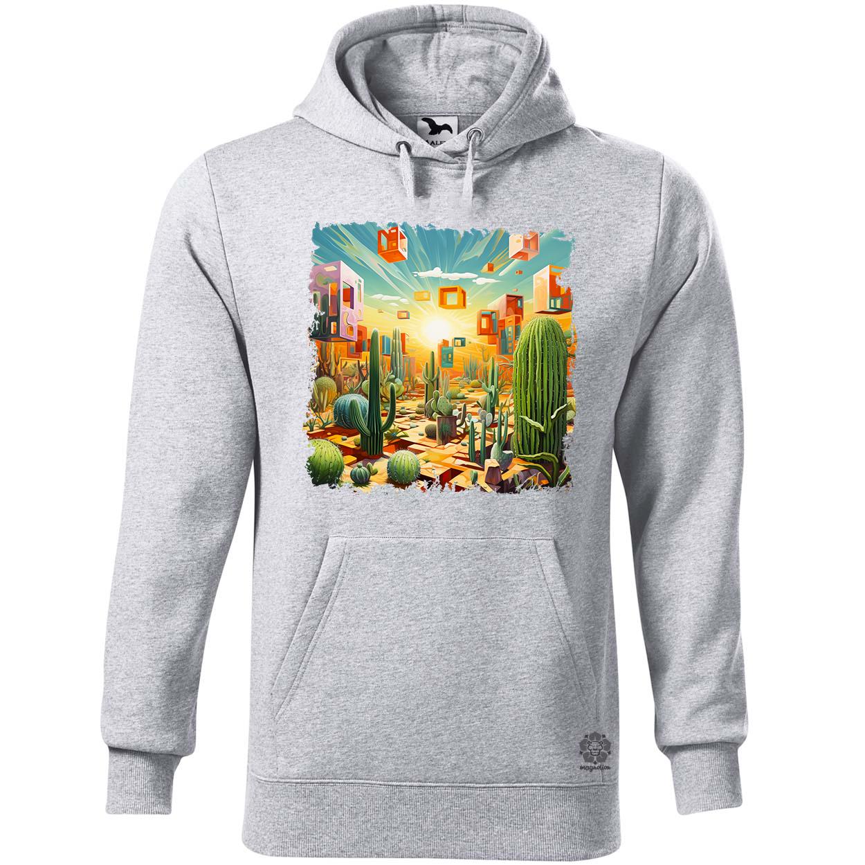 Kocka kaktuszkert v6 egyedi  pulóver 