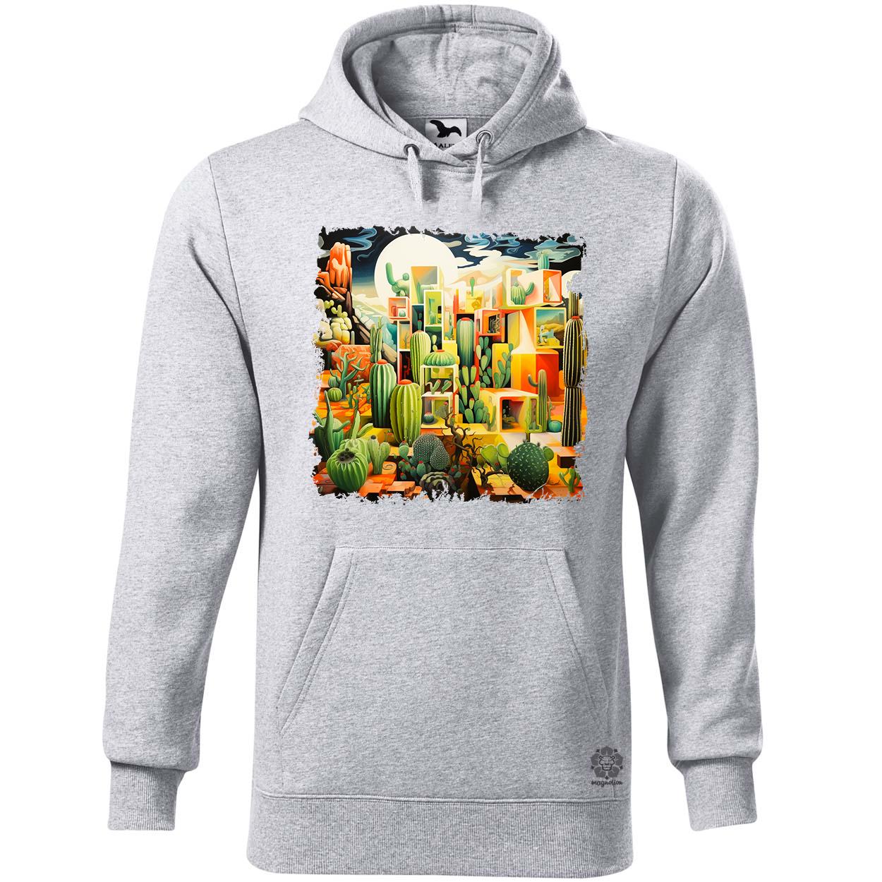 Kocka kaktuszkert v7 egyedi  pulóver 