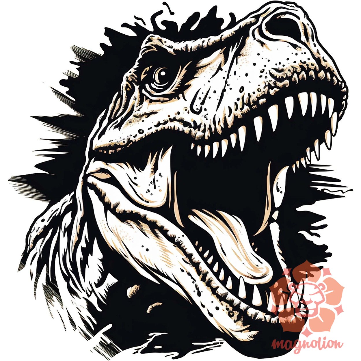 Monochrome T-rex v1 egyedi  pulóver 