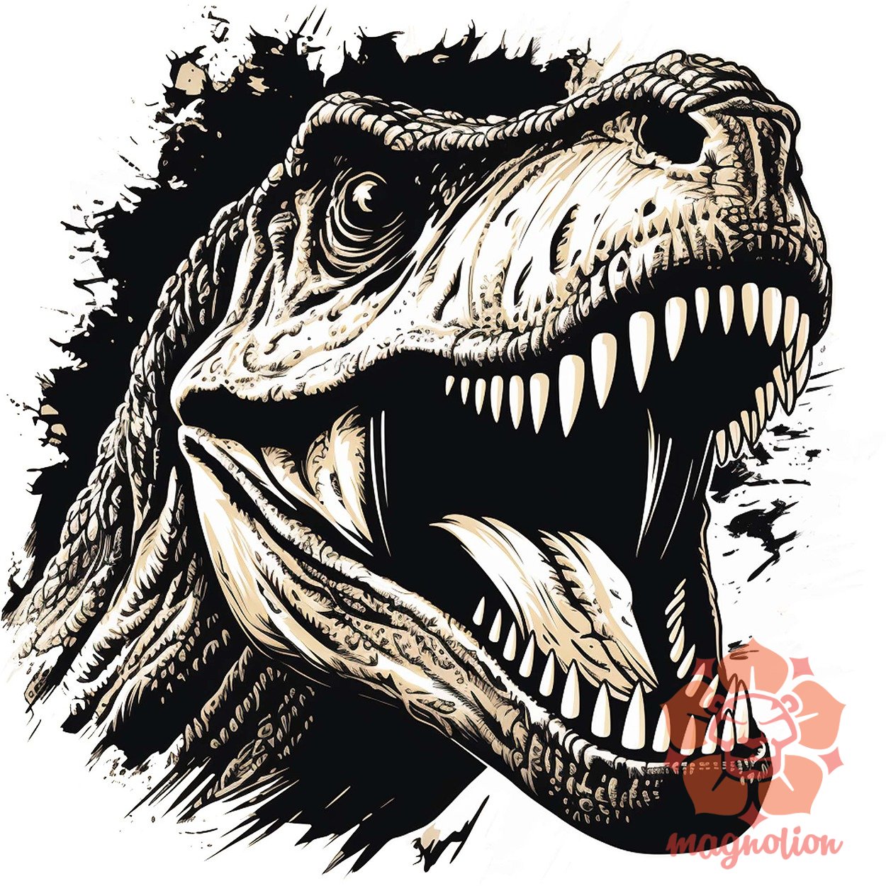 Monochrome T-rex v4 egyedi  pulóver 