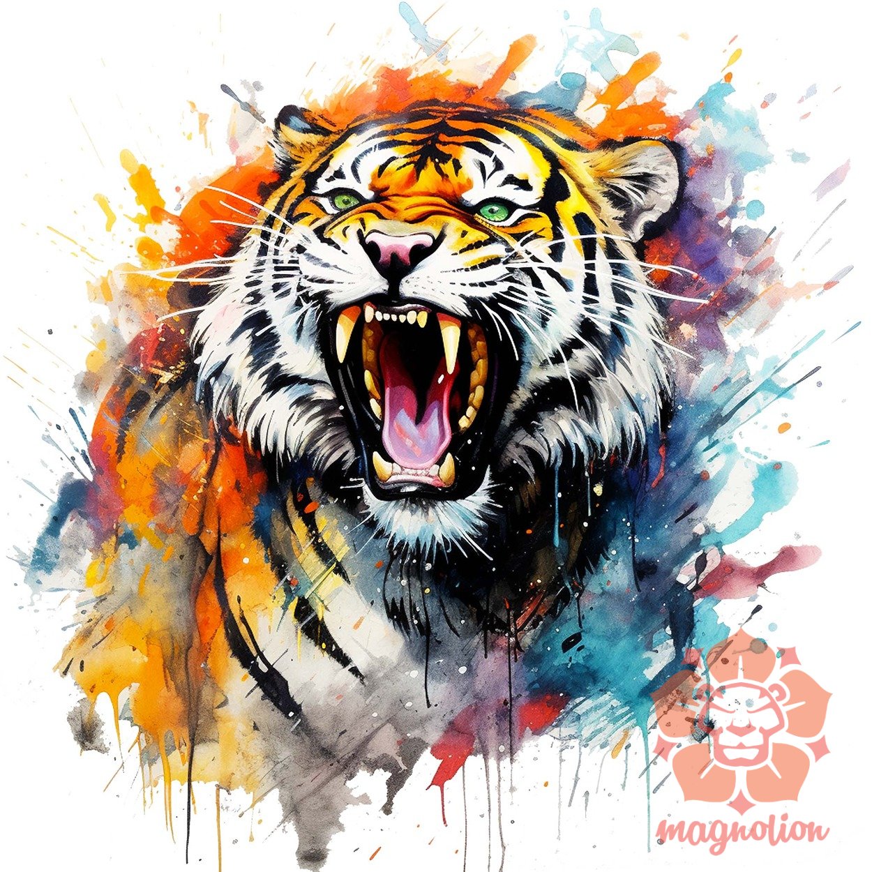 Üvöltő tigris v4 egyedi  pulóver 