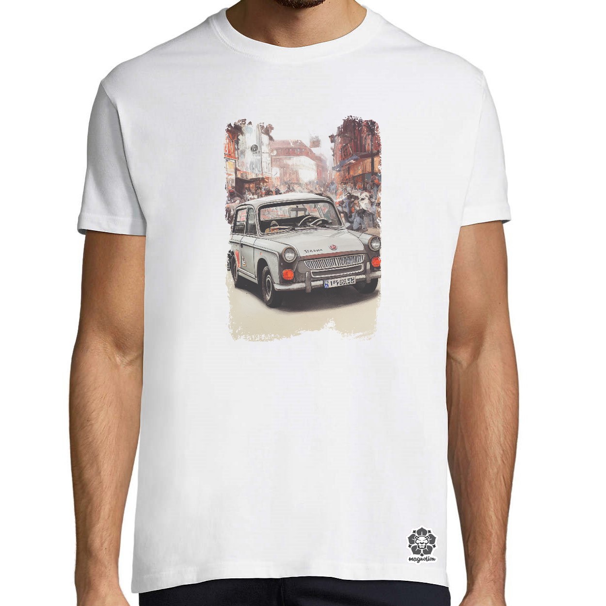 Trabant fantázia digitális művészet egyedi póló 