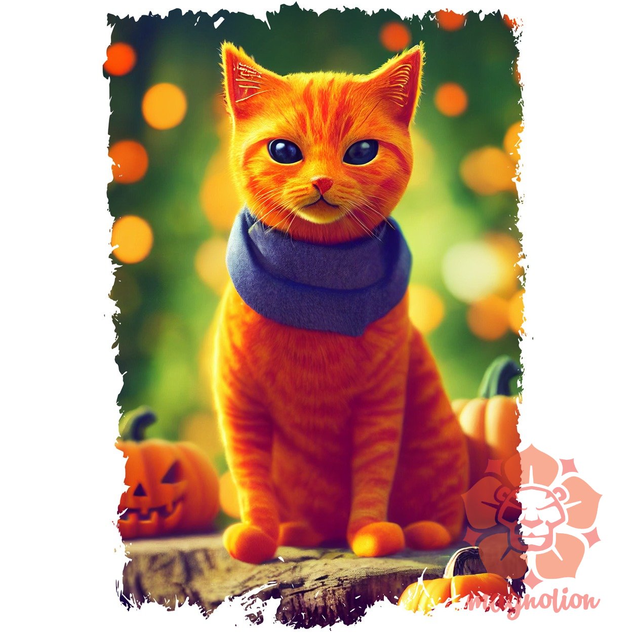 Aranyos halloween macska egyedi póló 