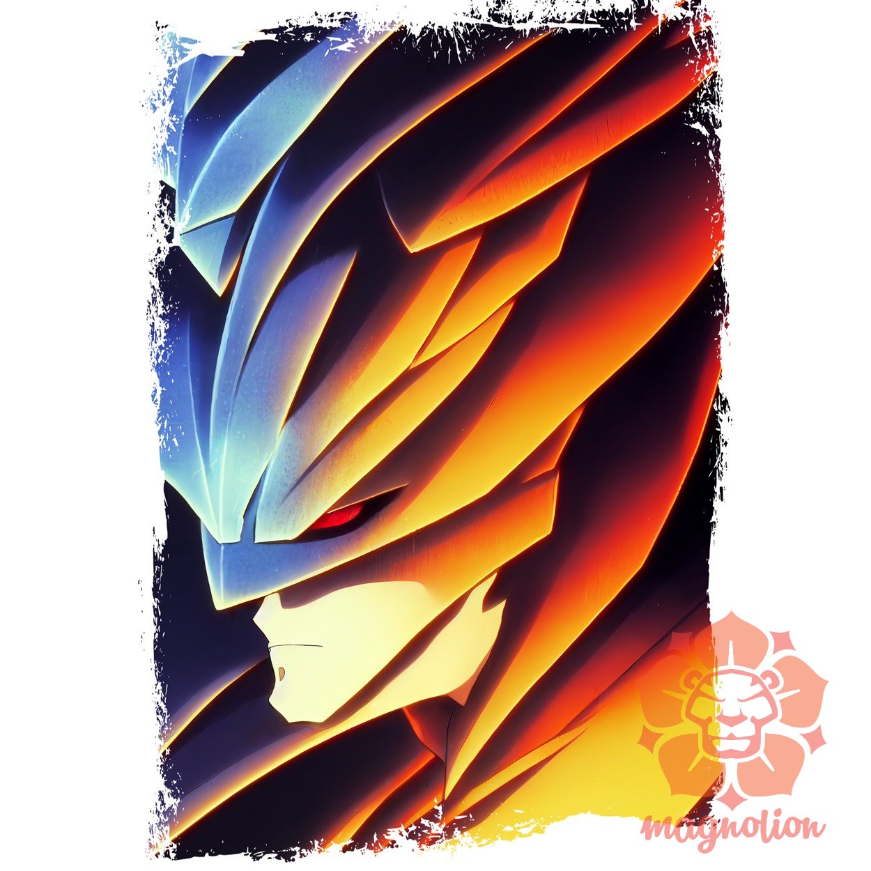 Anime férfi páncélban egyedi póló 