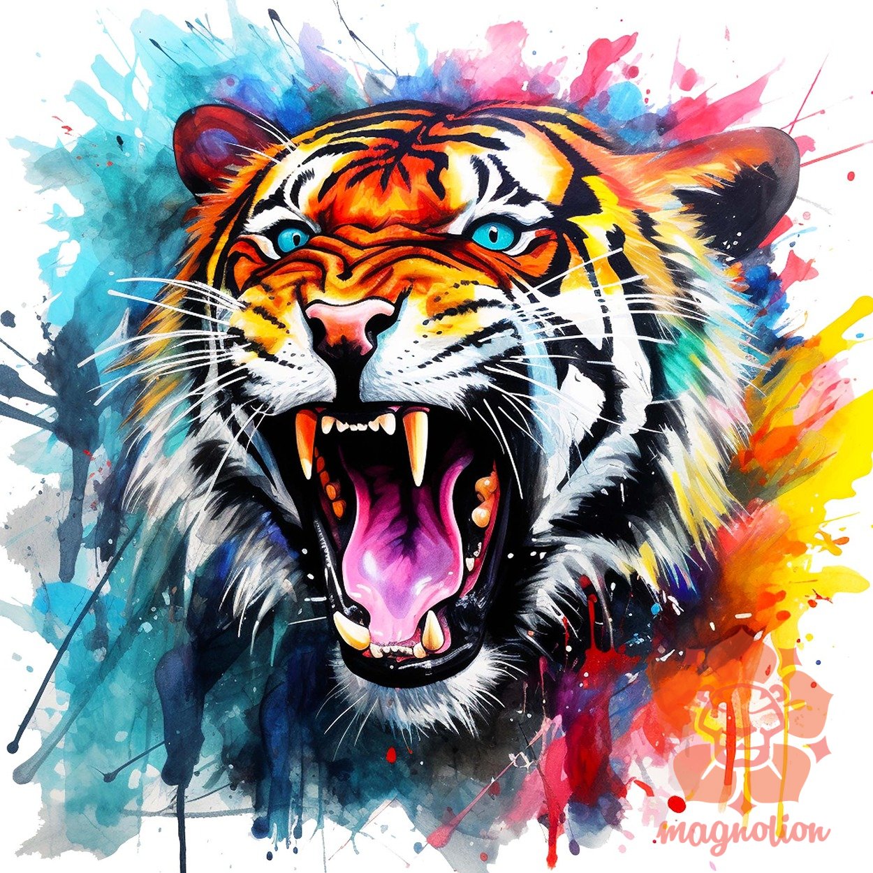 Üvöltő tigris v3 egyedi  pulóver 