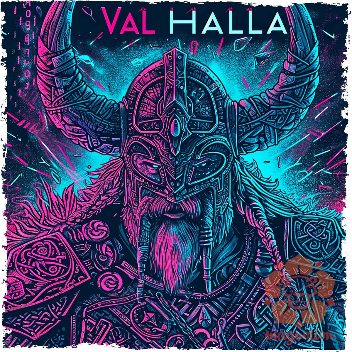 Cyberpunk Viking v5 egyedi póló 