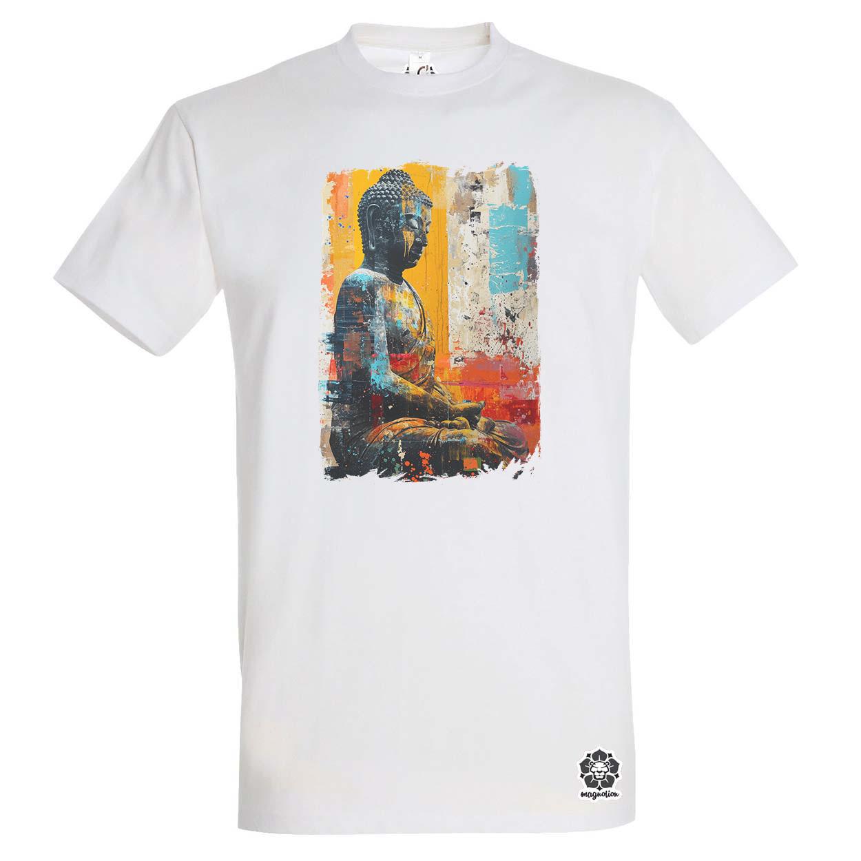 Festett Buddha v2 egyedi póló 