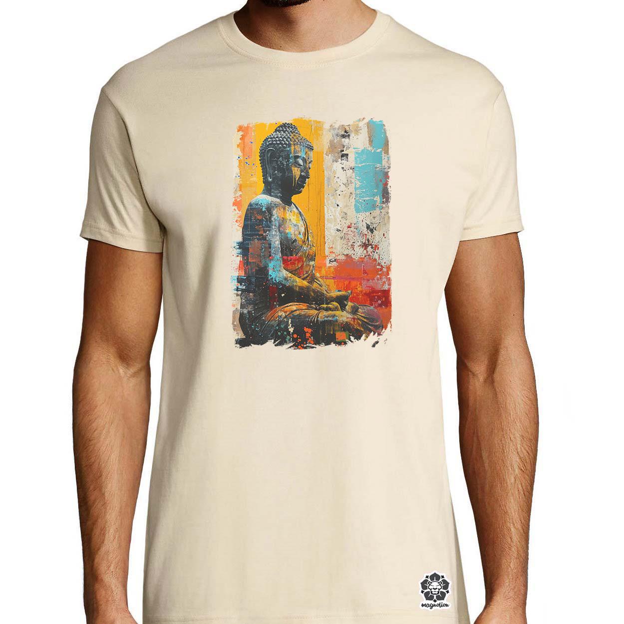 Festett Buddha v2 egyedi póló 