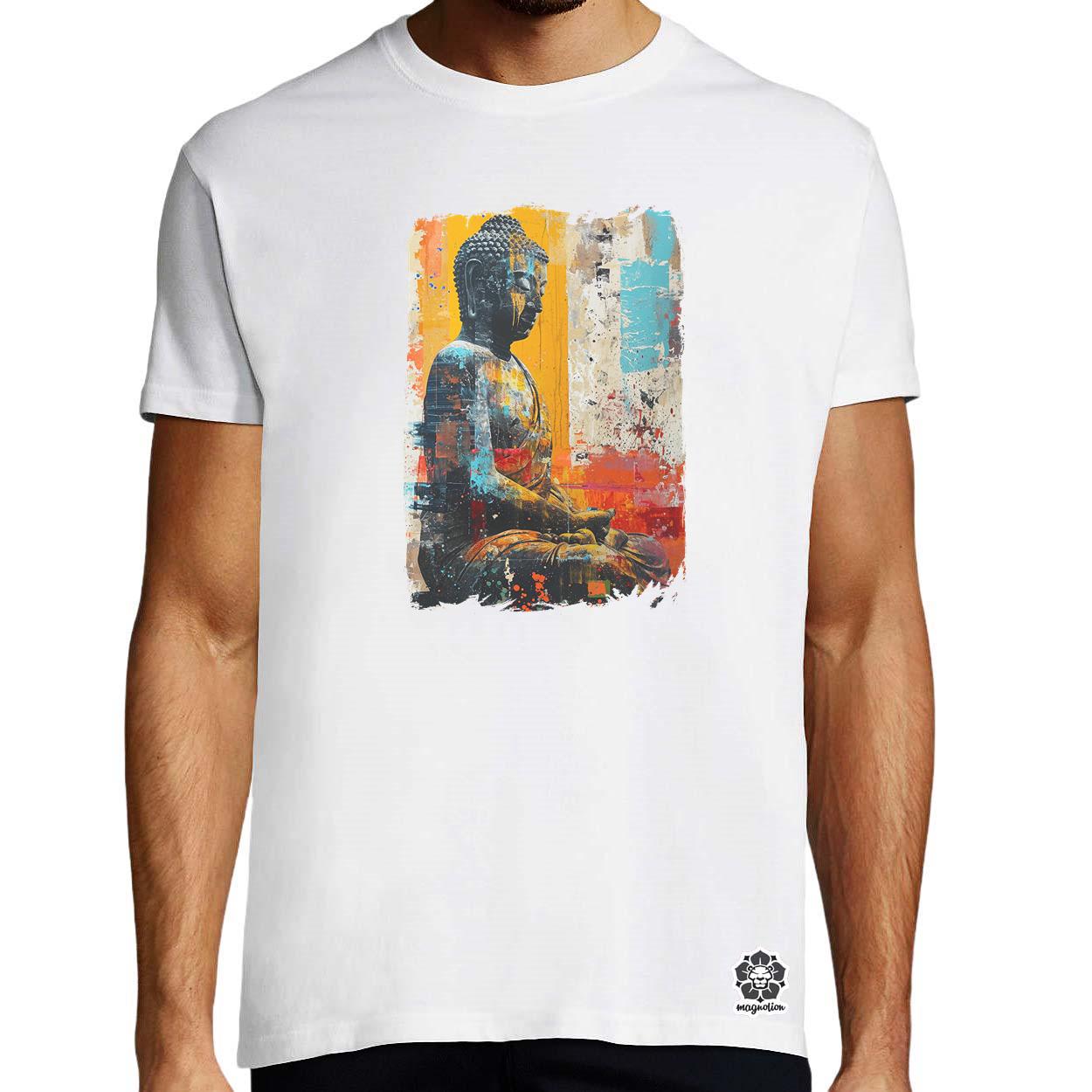 Festett Buddha v2 egyedi póló 