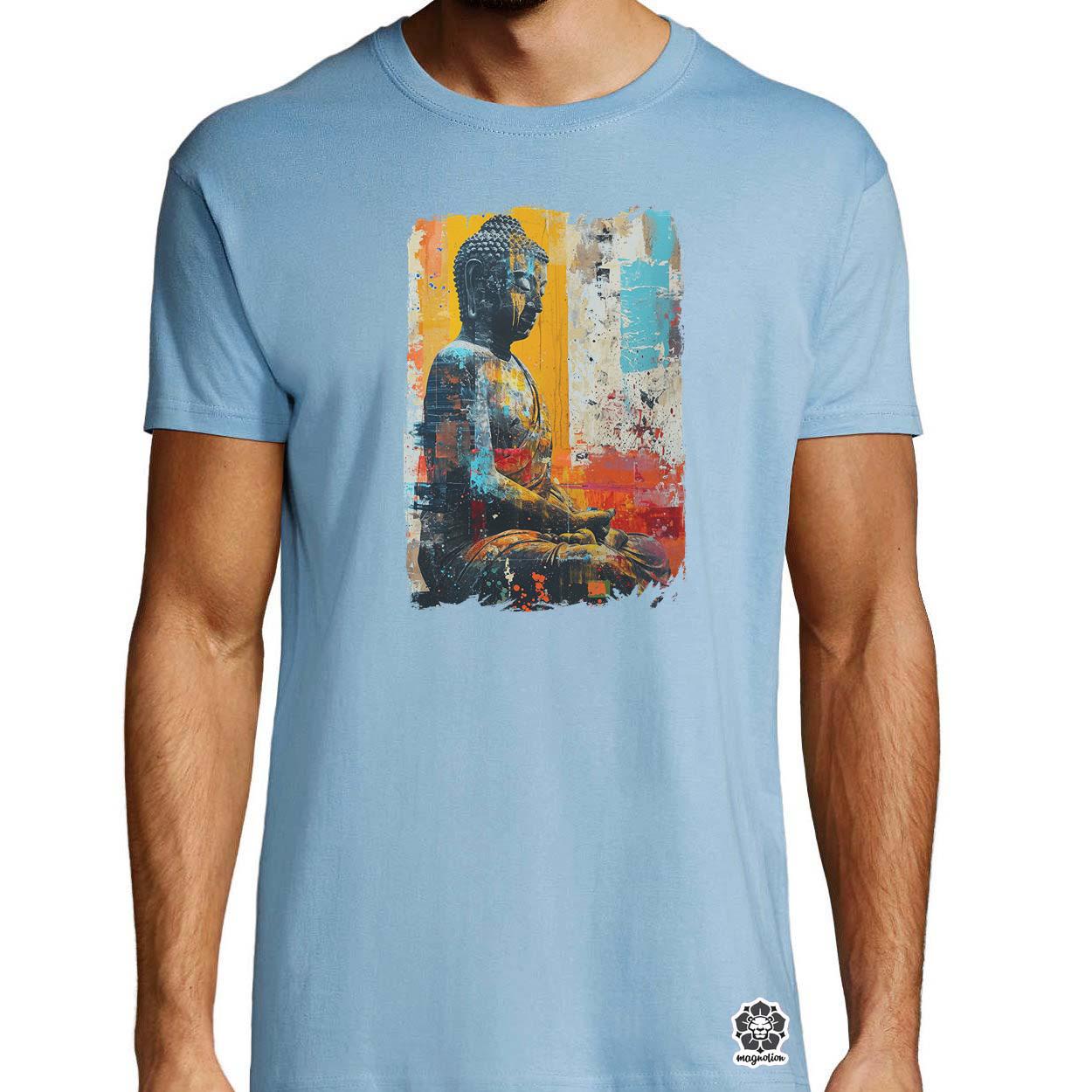 Festett Buddha v2 egyedi póló 
