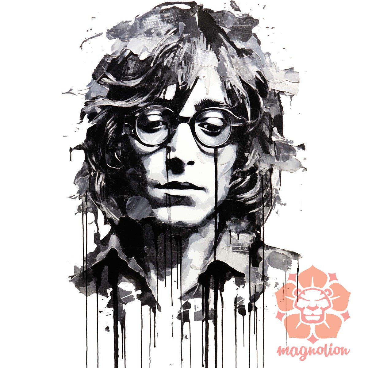 John Lennon portré v3 egyedi póló 